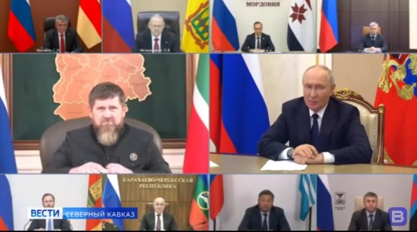 Президент поблагодарил Рамзана Кадырова за вклад в развитие Грозного